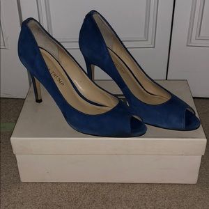 Ivanka Trump Dark Blue Suede Heels